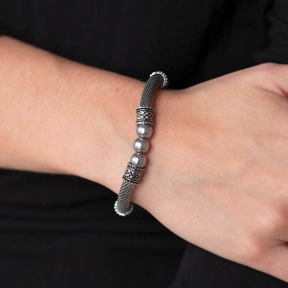 Paparazzi Jewelry Accessories - Talk Some SENSEI - Silver Bracelet - Vintage